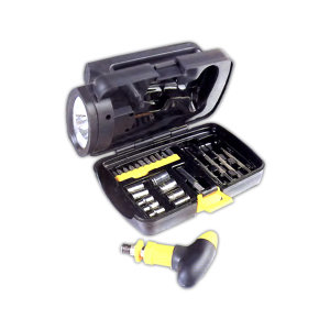 Tool kit in a flashlight