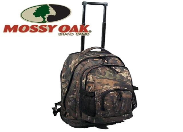 MOSSY OAK Camo Wheeled Backpack with removable daypack