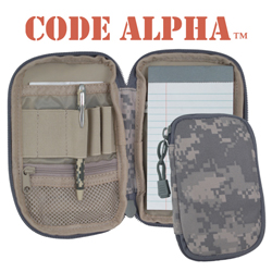 ACU camo walking wallet with pad and ACU pen