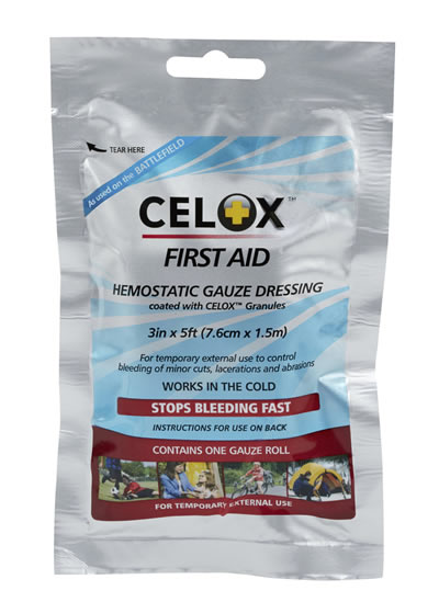 Celox Gauze Roll 5 ft x3 inch DHS Approved!