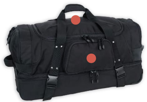 Wheeled  Duffle w/Drop bottom