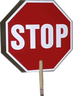Hand Held Stop/Slow Sign - 2 sided