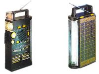 Solar & Dynamo Powered Radio with lantern and warning light