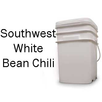 Southwest White Bean Chili Bucket <br> 60 Servings! <br> Free Shipping!!! </br>
