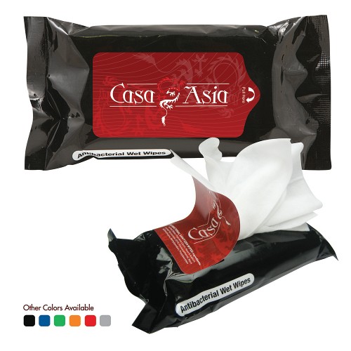 Tek-Wipes Antibacterial Hand Sanitizer Wet Wipes in Pouch