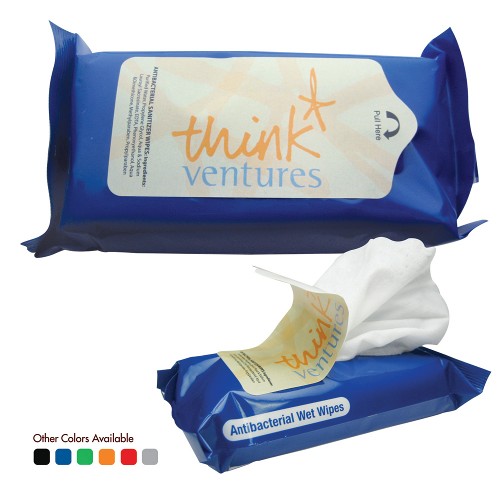 Tek-Wipes Antibacterial Hand Sanitizer Wet Wipes in Pouch