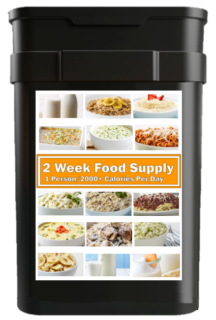 2 Week Premium Emergency Food Supply <BR>1 Person/2000+ Calories Per Day <BR> Shipping Included!