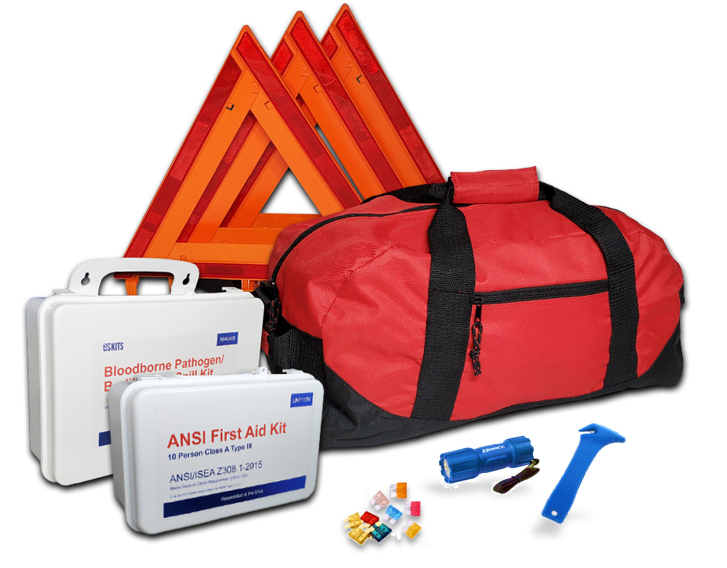 NEMT DOT OSHA Compliant Kit with <BR>10 Person ANSI First Aid Kit <BR>No Fire Extinguisher