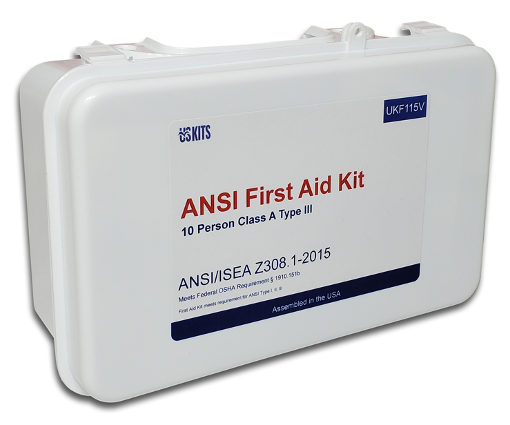 USKITS 10 Person ANSI First Aid Kit- Class A Type III