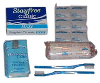 Sanitary Supplies Survival Kits, emergency supply, emergency kits, survival information, survival equipment, child survival guide, survival, army, navy, store, gas, mask, preparedness, food storage, terrorist, terrorist disaster planning, emergency, survivalism, survivalist, survival, center, foods