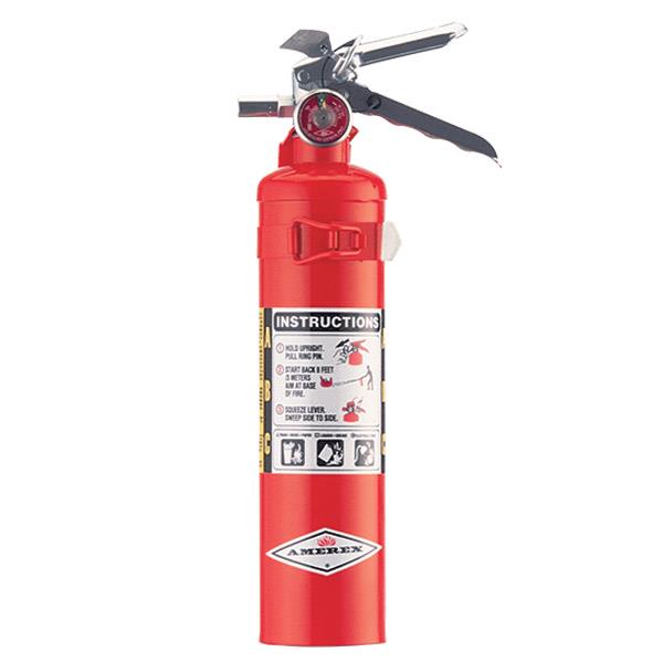Amerex 2.5lb ABC Extinguisher w/ Aluminum Valve & Vehicle Bracket- Rechargable