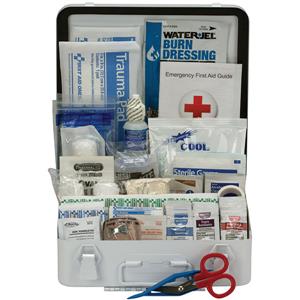 50-Person ANSI A+ Weatherproof First Aid Kit, 9 1/2"L x 10"H x 3"W, Metal