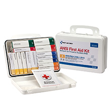 25-Person, 16-Unit ANSI-2015 Class A Weatherproof First Aid Kit, Plastic