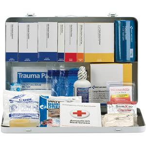 50-Person, 254-Pc ANSI-2015 Class B+ Weatherproof Contractor First Aid Kit, Metal