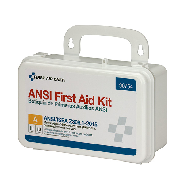 10 Person Bulk ANSI 2015 Class A Weatherproof First Aid Kit Plastic