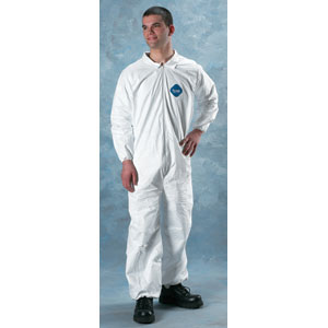 Zippered Front, Elastic Wrists & Ankles Tyvek Coveralls, 3XL, 25/Case