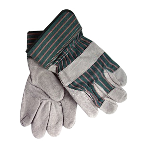 Green/Pink Stripe Fabric Back Gloves