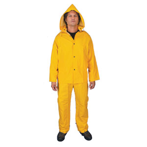3-Pc Suit w/ Detachable Hood & Bib Pants, Yellow, L