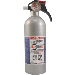 Kidde Automotive 2 lb BC Fire Extinguisher w/ Nylon Strap Bracket (Disposable)