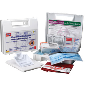 30-Piece Personal Bloodborne Pathogen Kit w/6-Piece CPR Pack