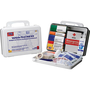 93-Piece Vehicle First Aid Kit w/Gasket (Plastic)