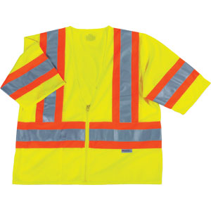GloWear 8330Z Two-Tone Vest, Lime, S/M
