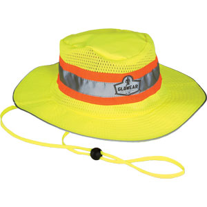 GloWear Hi-Vis Ranger Hat, Lime, L/XL