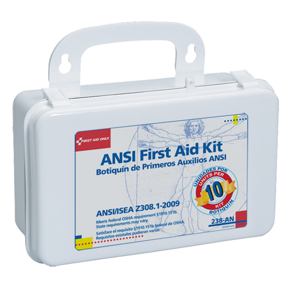 10-Unit ANSI First Aid Kit w/ Gasket (Plastic)