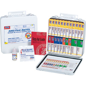 24-Unit ANSI First Aid Kit w/Gasket (Metal)