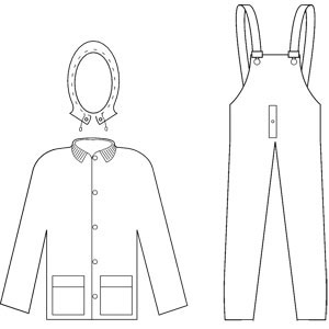 3-Pc Suit w/ Bib Pants, Black, 3XL