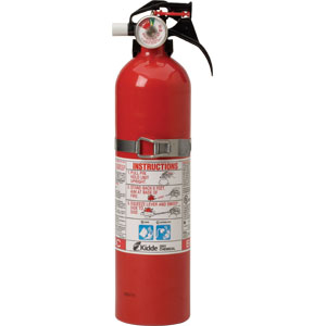 Kidde Automotive 2 3/4 lb BC Fire Extinguisher w/ Steel Strap Bracket (Disposable)