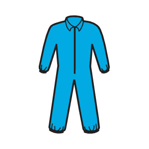 Blue, Zipper Front with Storm Flap, Elastic Back/Wrists/Ankles, Medium - 24/Case
