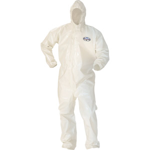 (12)COVERALL A80 WH L ZIP FRNT ELASTIC WR/AN HD TAPED SEAMS