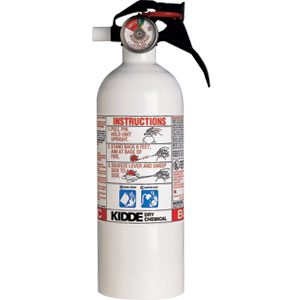 Kidde Mariner 2 lb BC Fire Extinguisher w/ Nylon Strap Bracket (Disposable)