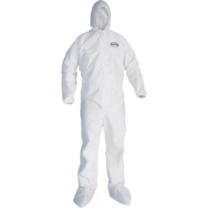 White, Zipper Front, Hood, Boots, Elastic Back, Wrists & Ankles, XLarge-24/Case