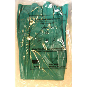 Green Unlined Nitrile, 22 Mil, 18" Straight Cuff, Size 11