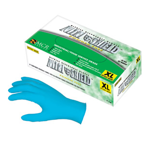 Nitrishield Powder-Free, 8 mil Disposable Nitrile Gloves