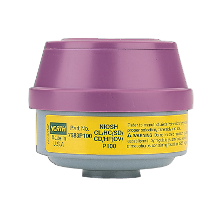 Organic Vapor & Acid Gas Cartridge w/ P100 Filter (Pair)