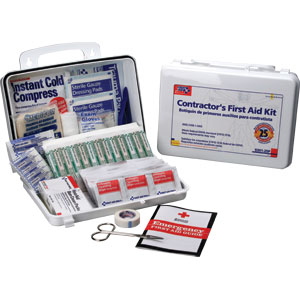 25-Person Contractor  First Aid Kit, (Plastic)