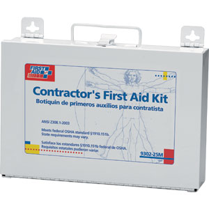 25-Person Contractor First Aid Kit, (Metal)