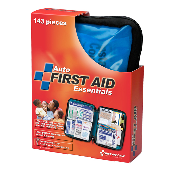 143-Piece Auto First Aid Kit, Softpack Case