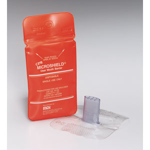 Face Shield CPR w/ 1 3/4" Vent Tube & Tamper-Proof Pouch