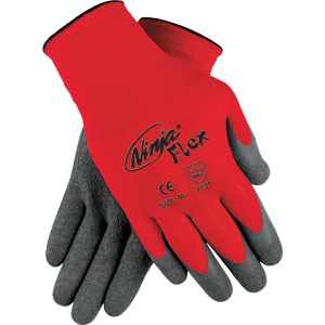Ninja Flex, 15 Gauge Nylon Shell Latex Coated Gloves