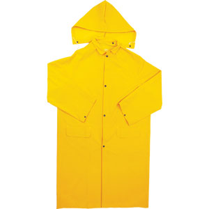 2 Piece PVC/Polyester Raincoat, L