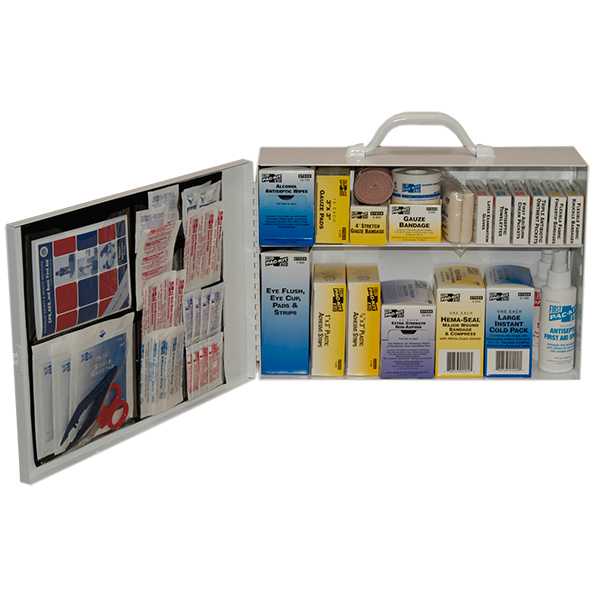 Industrial First Aid Station, 2-Shelf w/ Door Pouch