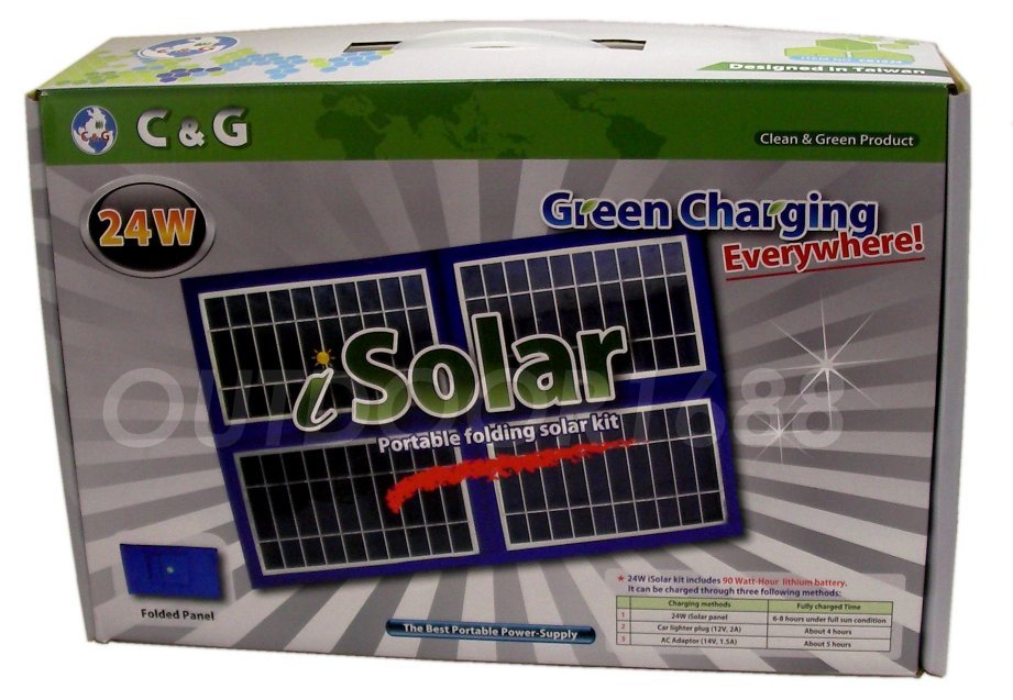 24 Watts Portable Solar Panel Battery Charger Kit