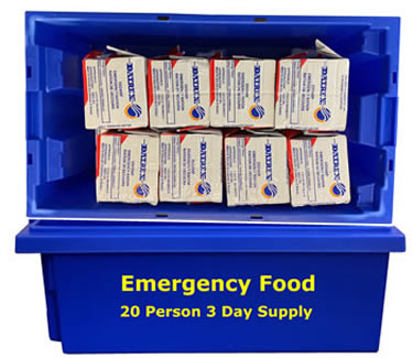 20 Person Emergency Food in Stackable Container