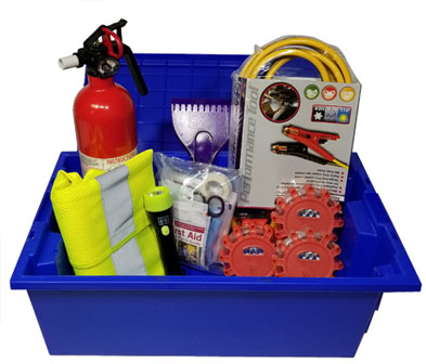 SUV Essentials Emergency Kit in Industrial Grade Container