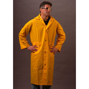 Classic, .35mm, PVC/Poly, 49" Coat, Yellow, 5X-Large