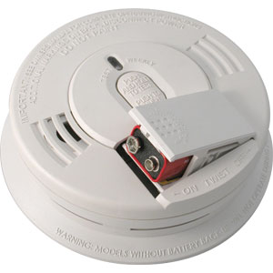 Interconnect Ionization Smoke Alarm w/Front Load 9V Battery Backup